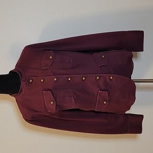 WHBM Military style gold button jacket size 14